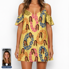 Women's Leisure Lovers Custom Face Off-Shoulder Dress