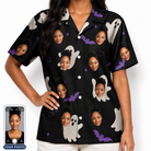 Women's Boo Bats Custom Face Hawaiian Shirt