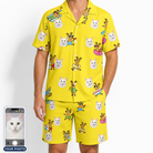 Men's Antler Antics Custom Cat Face Shirt & Shorts Set