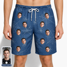 Men's Silk Screams Custom Face Beach Shorts