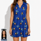 Women's Bogey Buggies Custom Face V-Neck Dress