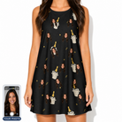 Women's Frosted Flutes Custom Face Tank Dress