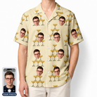 Men's Briny Betrothal Custom Face Hawaiian Shirt
