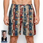 Men's Fishful Thinking Custom Face Beach Shorts