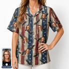 Women's Eagle Euphoria Custom Face Hawaiian Shirt