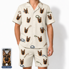 Men's Ruff Routes Custom Dog Face Shirt & Shorts Set