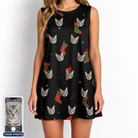 Women's Stocking Stuffer Custom Cat Face Tank Dress