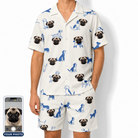 Men's Tail Tales Custom Dog Face Shirt & Shorts Set