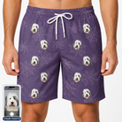 Men's Spider Social Custom Dog Face Beach Shorts