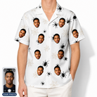 Men's Midnight Webbing Custom Face Hawaiian Shirt