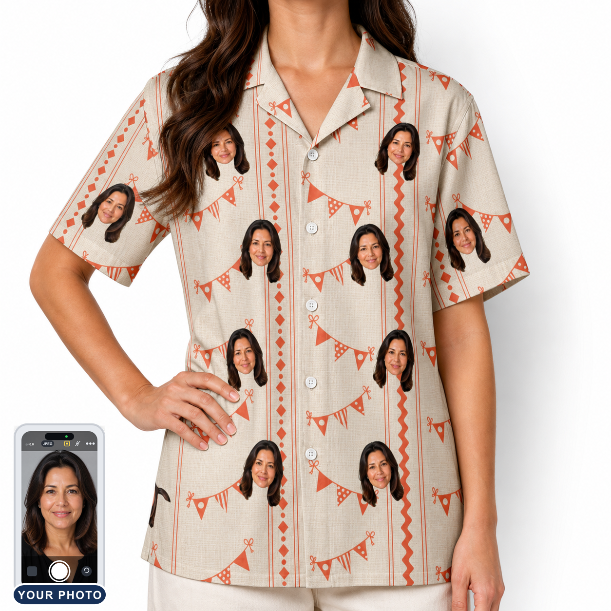 Women's Grand Gathering Custom Face Hawaiian Shirt