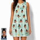 Women's Roseate Runners Custom Face Tank Dress