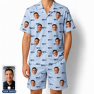 Men's Tri-Tone Tints Custom Face Shirt & Shorts Set