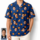 Men's Orange Oddities Custom Face Hawaiian Shirt