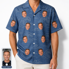Men's Wave Wobble Custom Face Hawaiian Shirt