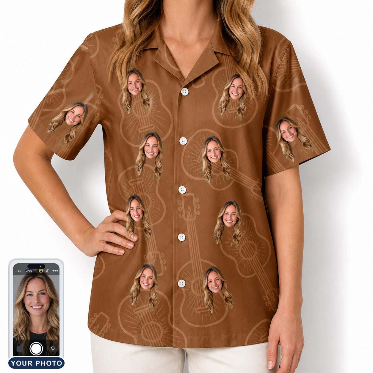 Women's Chord Kinship Custom Face Hawaiian Shirt