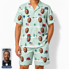 Men's Old Glory Custom Face Shirt & Shorts Set