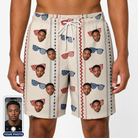 Men's Firework Frames Custom Face Beach Shorts
