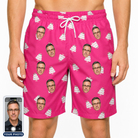 Men's Tiered Tease Custom Face Beach Shorts
