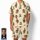 Men's Die Laughing Custom Face Shirt & Shorts Set