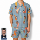 Men's Dapper Dads Custom Face Shirt & Shorts Set