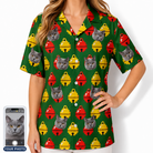 Women's Ringing Revelry Custom Cat Face Hawaiian Shirt
