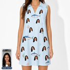 Women's Pelagic Prowess Custom Face V-Neck Dress