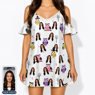Women's Talon Terrors Custom Face Off-Shoulder Dress