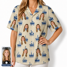 Women's Skipper Scooters Custom Face Hawaiian Shirt