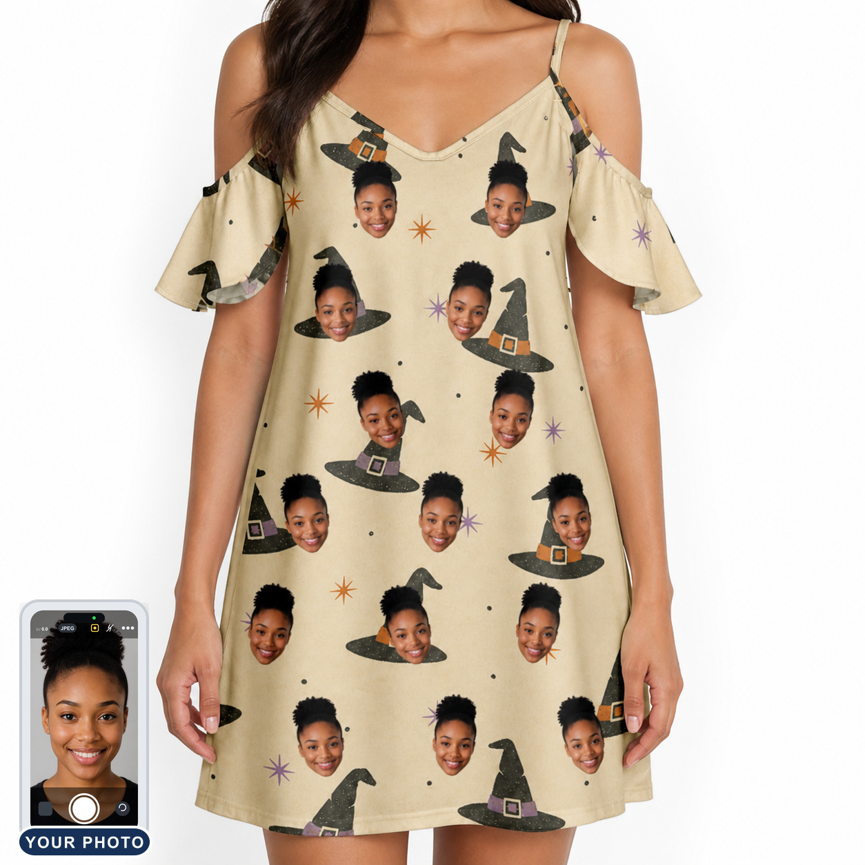 Women's Spellbound Spires Custom Face Off-Shoulder Dress