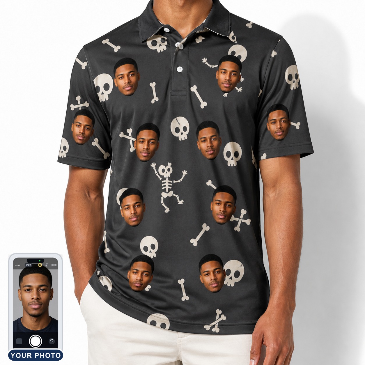 Men's Rattle Rascals Custom Face Polo Shirt