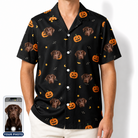 Men's Cackle Carvings Custom Dog Face Hawaiian Shirt