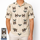 Men's Winged Whispers Custom Cat Face Polo Shirt