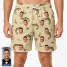 Men's Trout About Custom Face Beach Shorts