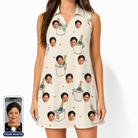 Women's Champagne Chill Custom Face V-Neck Dress