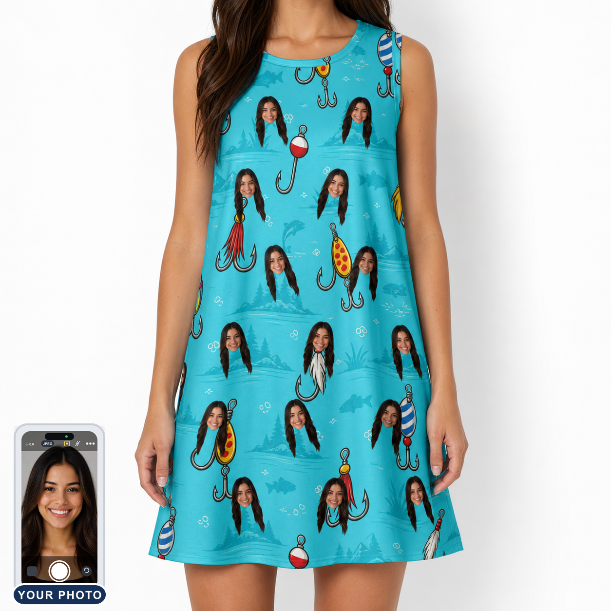 Women's Barbed Banter Custom Face Tank Dress