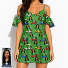 Women's Course Cruisers Custom Face Off-Shoulder Dress