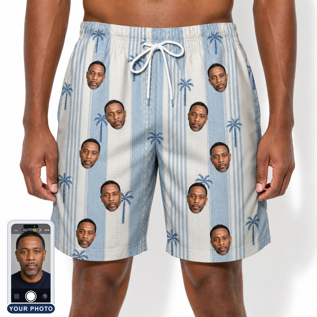 Men's Coconut Crew Custom Face Beach Shorts