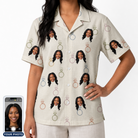 Women's Brilliant Bachelorette Custom Face Hawaiian Shirt