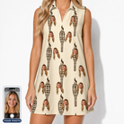 Women's Rattan Radiance Custom Face V-Neck Dress