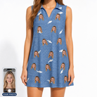 Women's Mako Minnows Custom Face V-Neck Dress