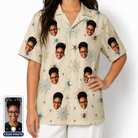 Women's Macabre Mesh Custom Face Hawaiian Shirt