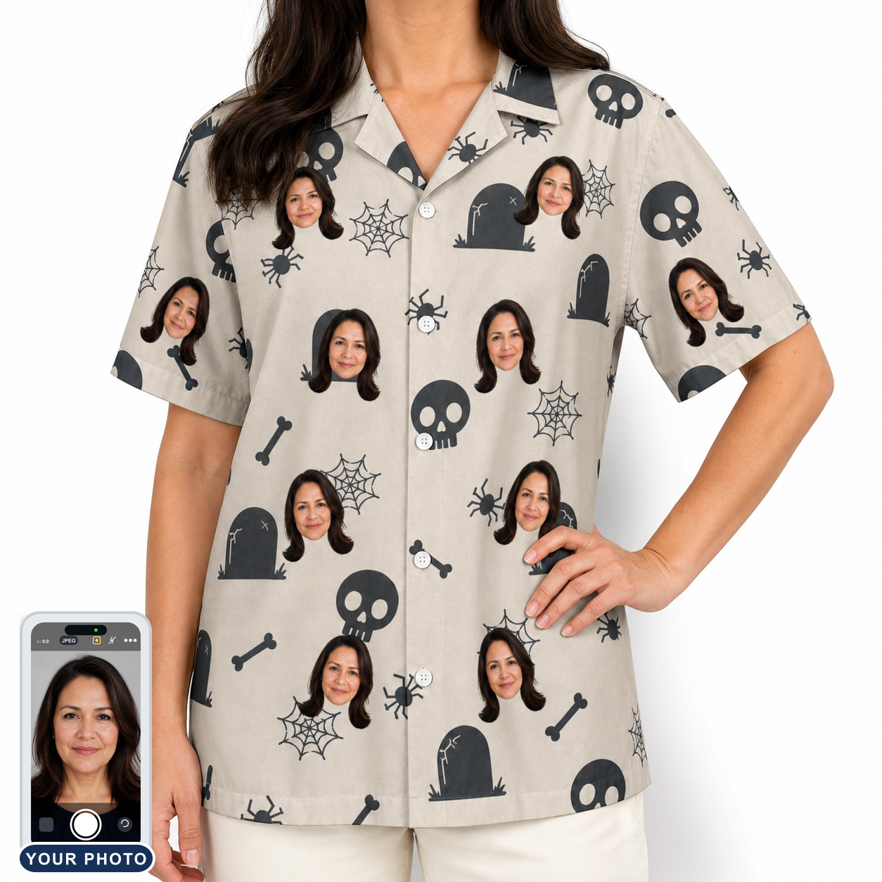Women's Cryptic Crawlies Custom Face Hawaiian Shirt