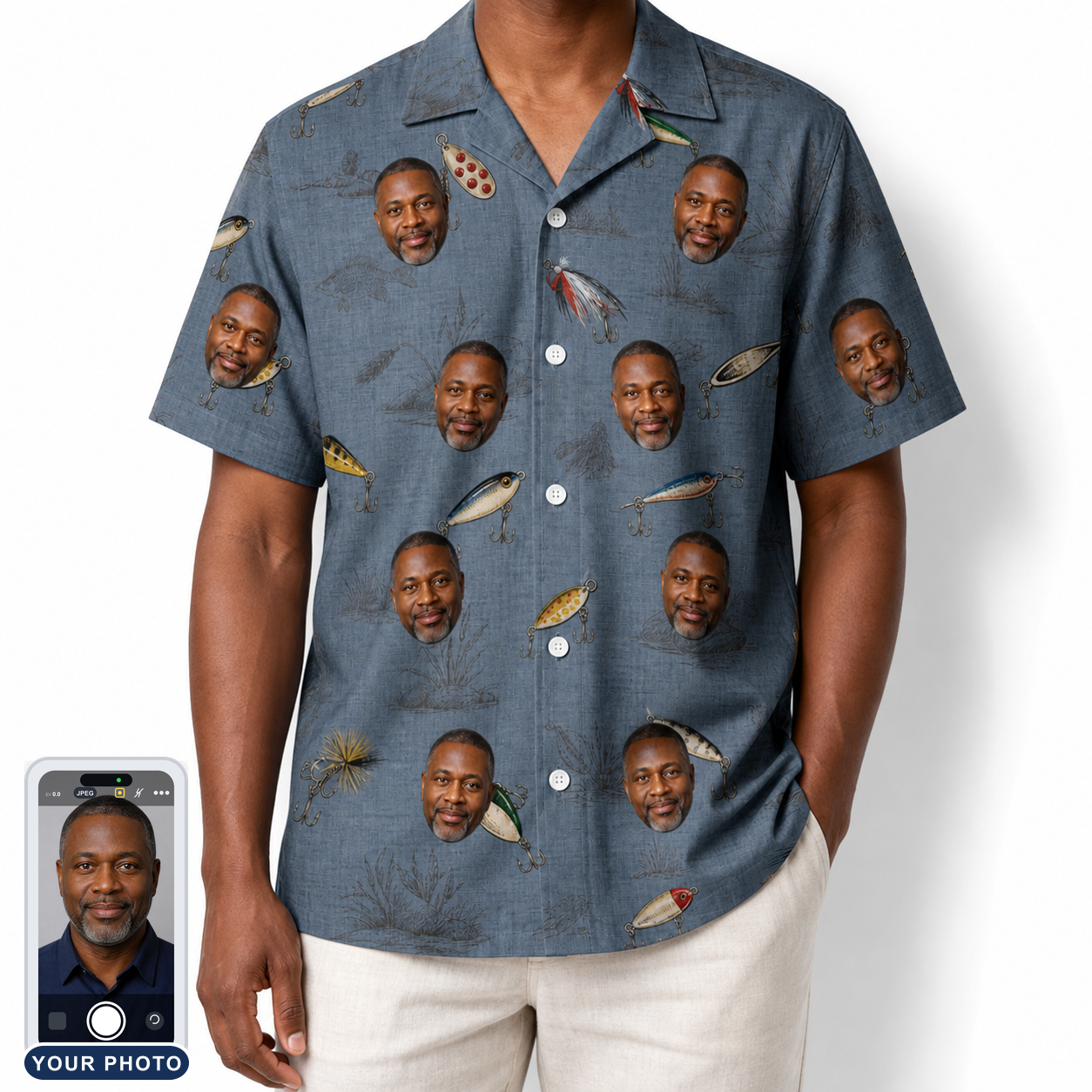 Men's Jig Jamboree Custom Face Hawaiian Shirt