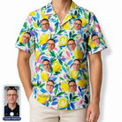Men's Citron Confetti Custom Face Hawaiian Shirt