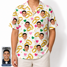 Men's Saltkissed Circles Custom Face Hawaiian Shirt