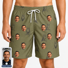 Men's Owloween Custom Face Beach Shorts