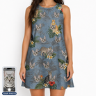 Women's Kitten Kaboodle Custom Cat Face Tank Dress