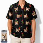 Men's Stocking Stuffer Custom Dog Face Hawaiian Shirt