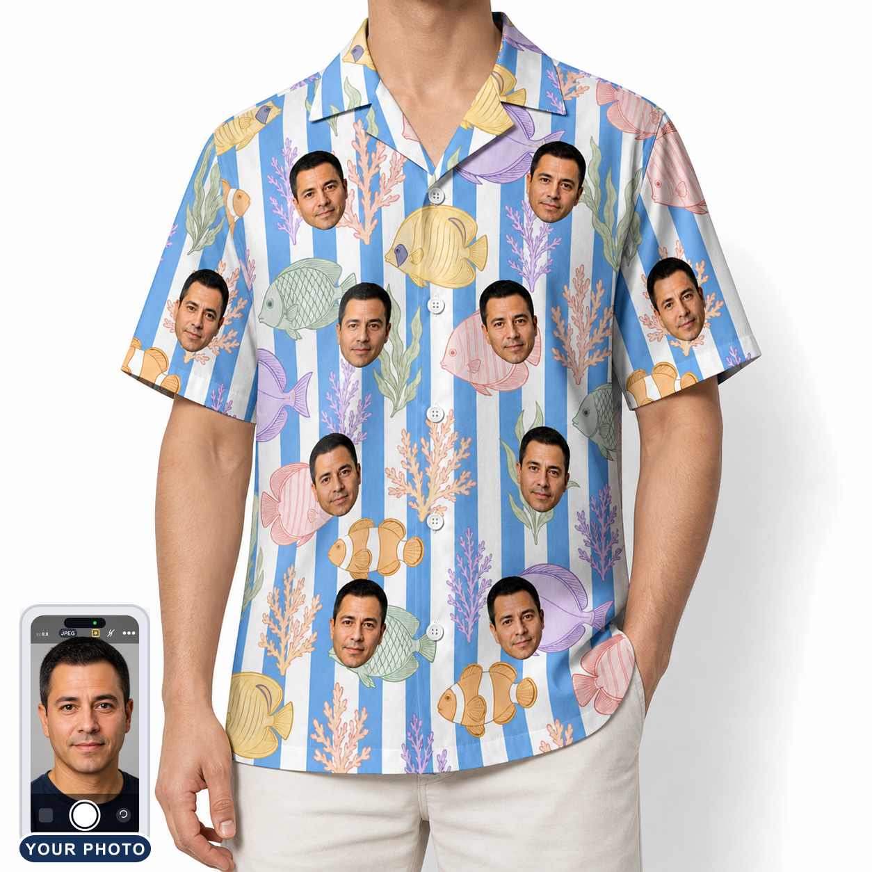 Men's Reef Rascals Custom Face Hawaiian Shirt